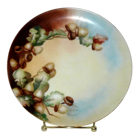 Haviland Other - Vintage Hand-Painted Porcelain Haviland Plate with Acorn Design 7 " Signed